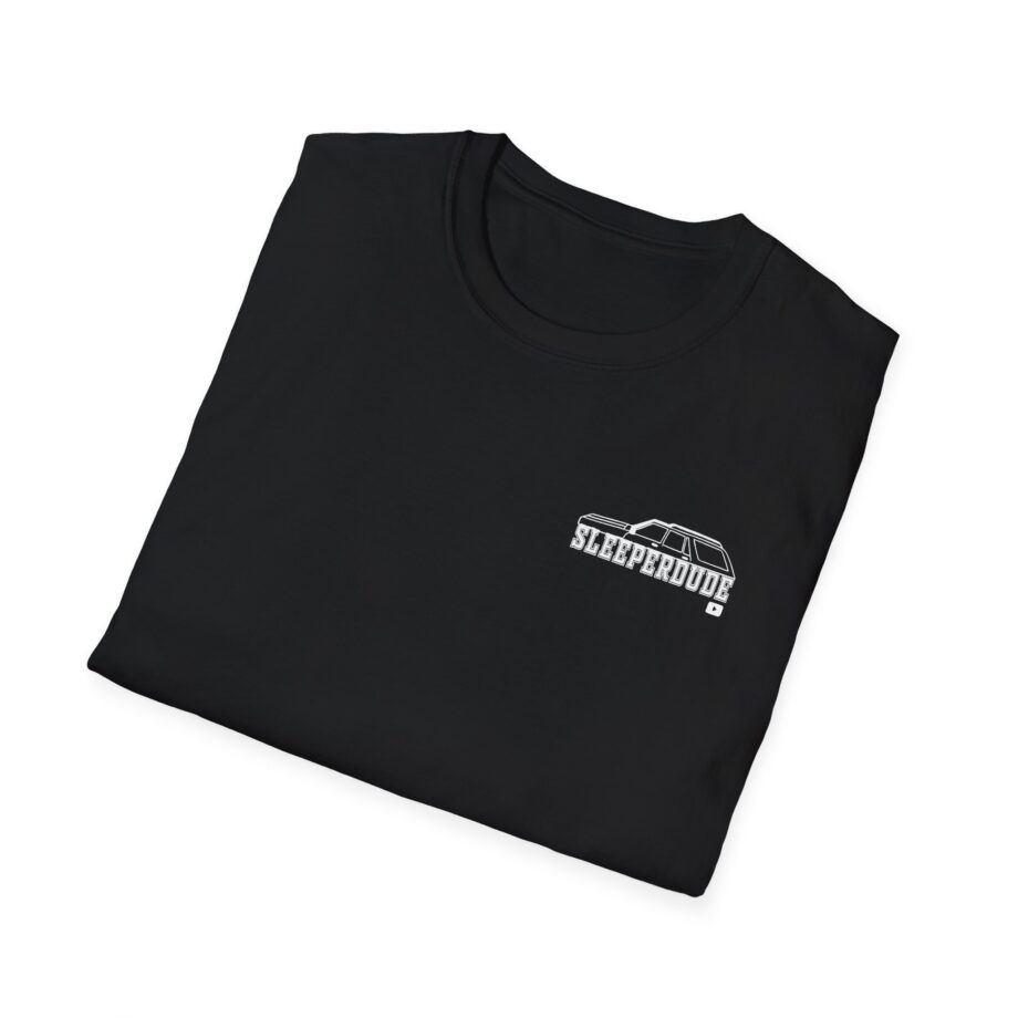 Sleeperdude It'sjust a Little Whiskey Dent on Back Unisex Softstyle T-Shirt