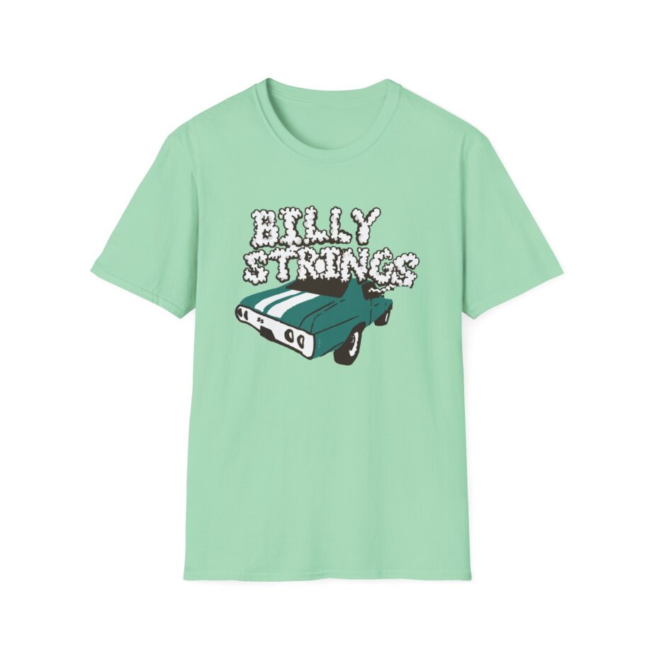 Billy Strings Imogene + Willie X Billy Strings Highway Prayers Green Car Unisex Softstyle T-shirt