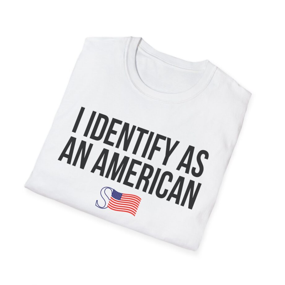 I Identify as an American Unisex Softstyle T-shirt