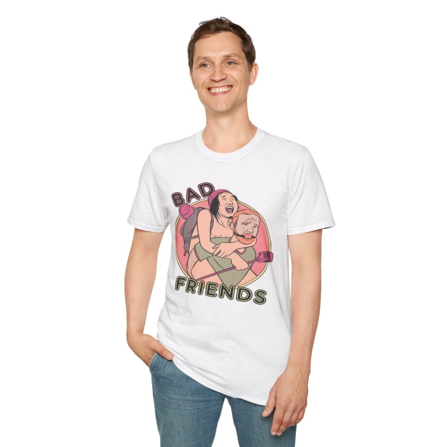 Andrew Santino Piggy Back Bad Friends Podcast Unisex Softstyle T-shirt