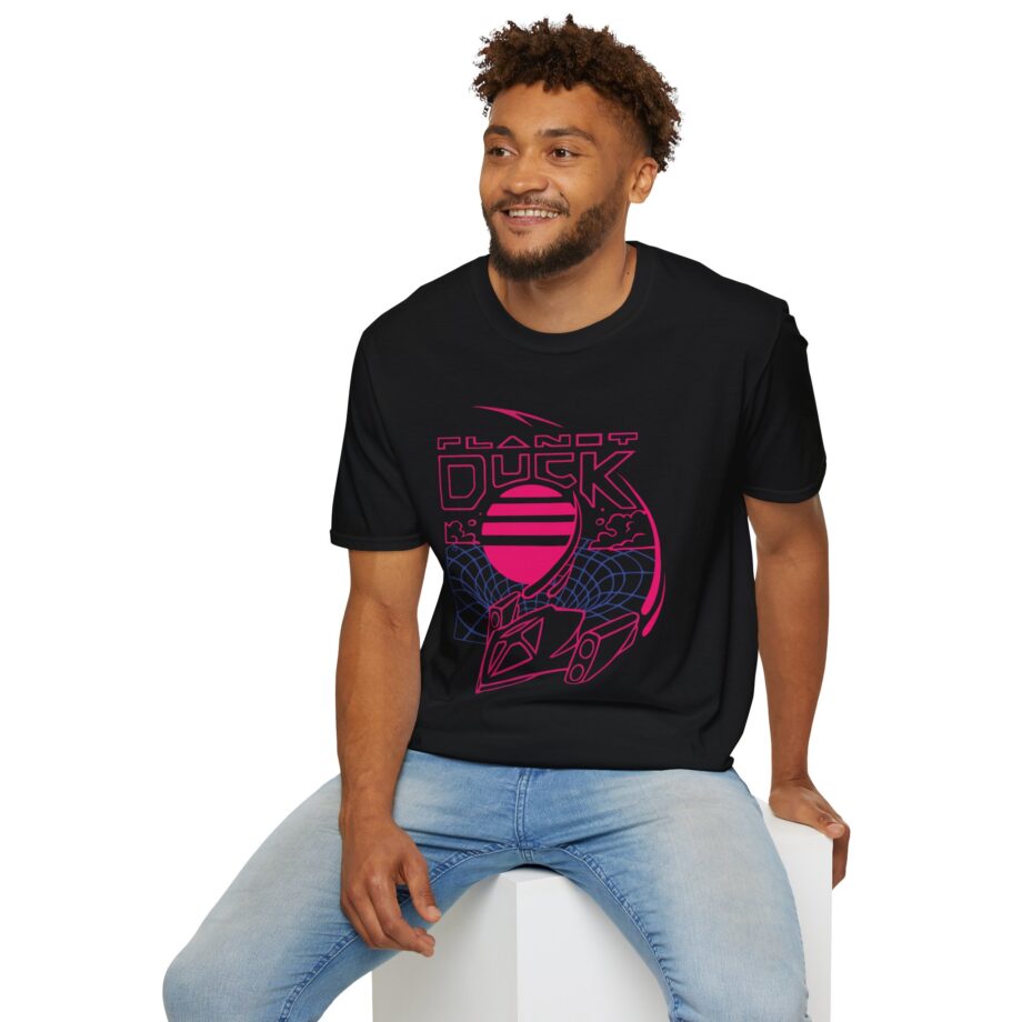 Quackity Plandy Dusk Neon Time Travel Unisex Softstyle T-shirt