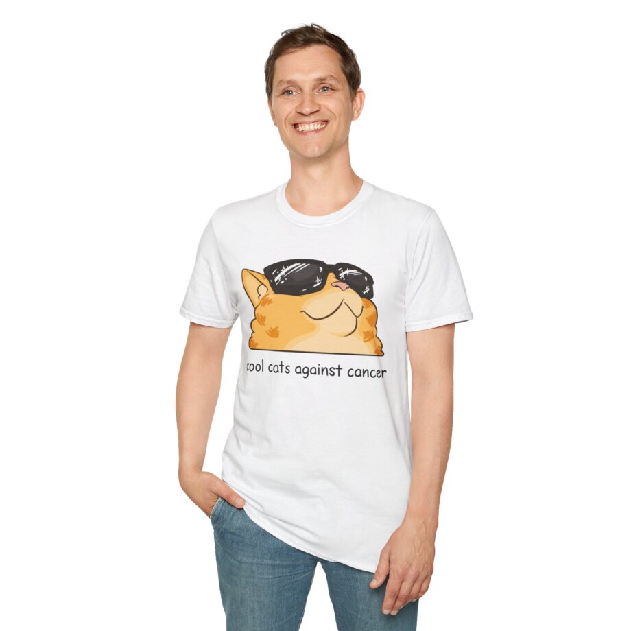 Lilsimsie Cool Cats Against Cancer Unisex Softstyle T-shirt