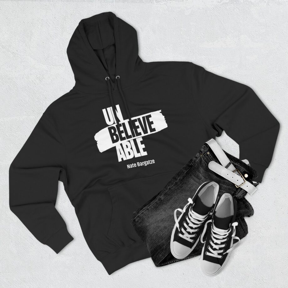 Nate Bargatze - Unbelievable Three-Panel Fleece Hoodie