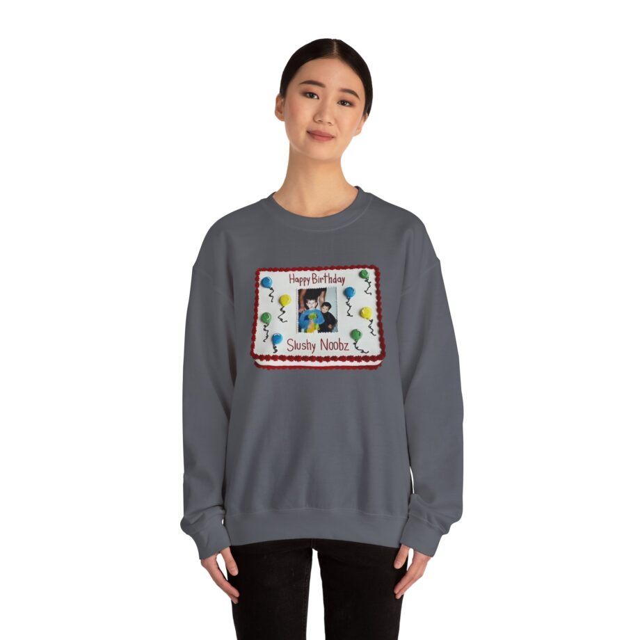 Slushy Noobz Birthday Cake Unisex Heavy Blend Crewneck Sweatshirt