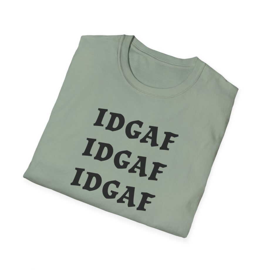 Sadie Crowell Idgaf Neon Middle Finger Unisex Softstyle T-shirt