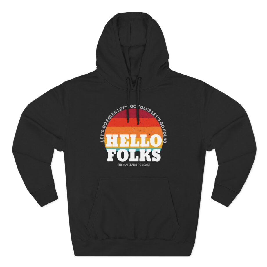 Nate Bargatze Hello Folks Three-panel Fleece Hoodie