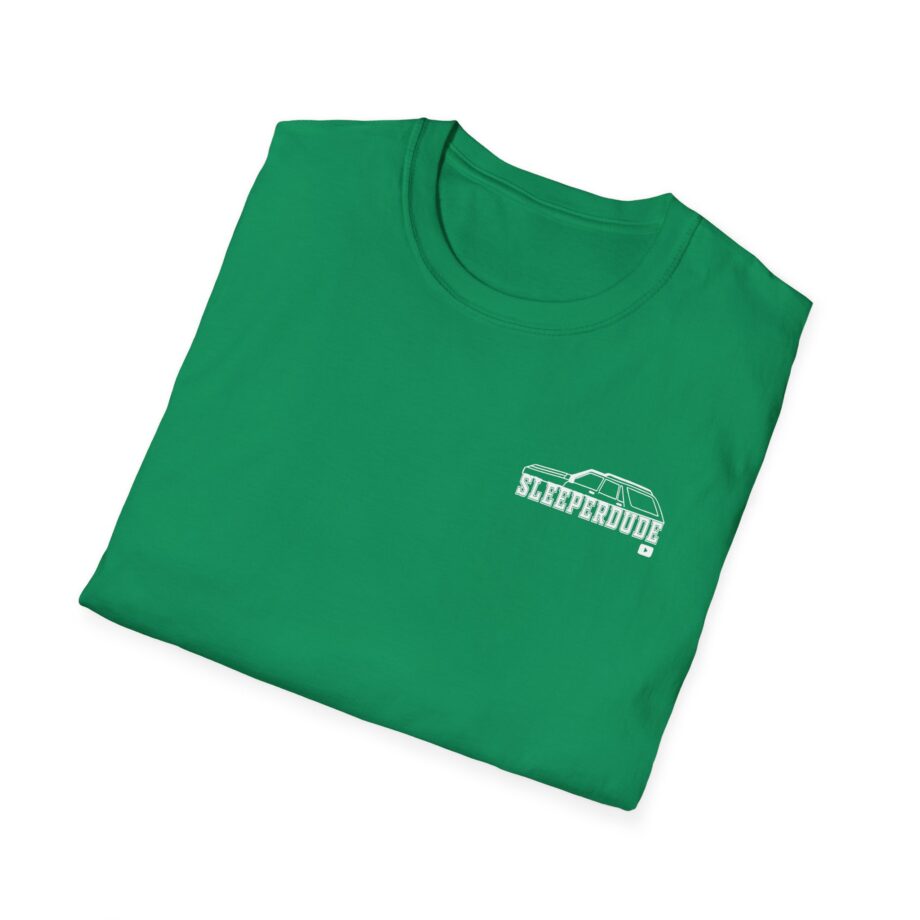 Sleeperdude It'sjust a Little Whiskey Dent on Back Unisex Softstyle T-Shirt