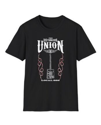 Seasick Steve Cigar Box Guitar 3 Stringers Unisex Softstyle T-Shirt