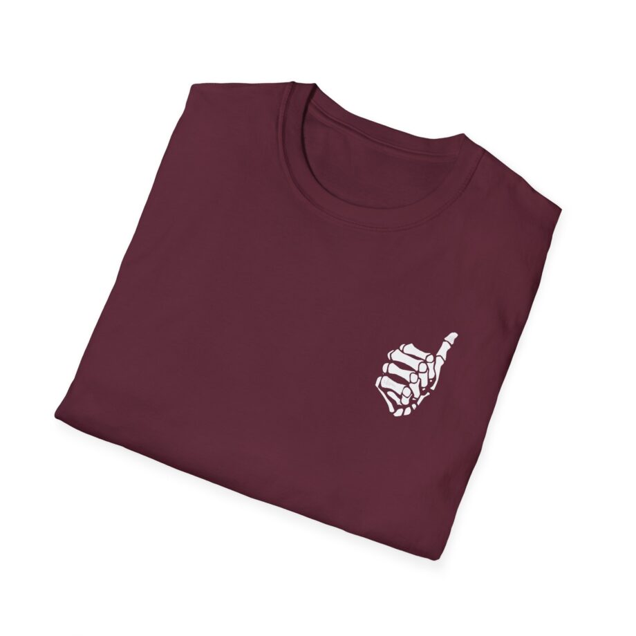 Mrballen Embroidered Skeleton Thumb Unisex Softstyle T-Shirt