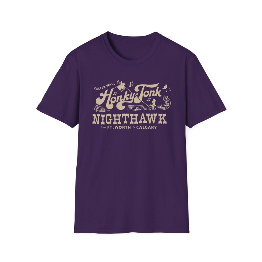 Colter Wall Honky-tonk Nighthawk Unisex Softstyle T-shirt