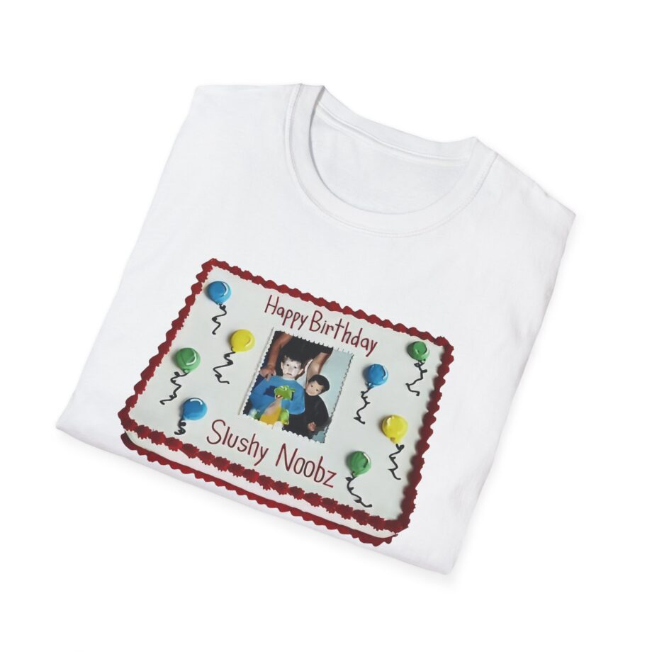 Slushy Noobz Birthday Cake Unisex Softstyle T-shirt