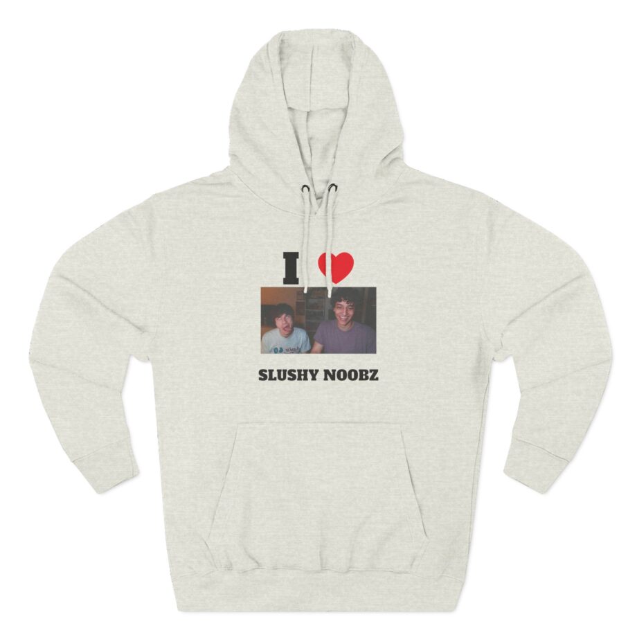 I Heart Slushy Noobz Three-panel Fleece Hoodie