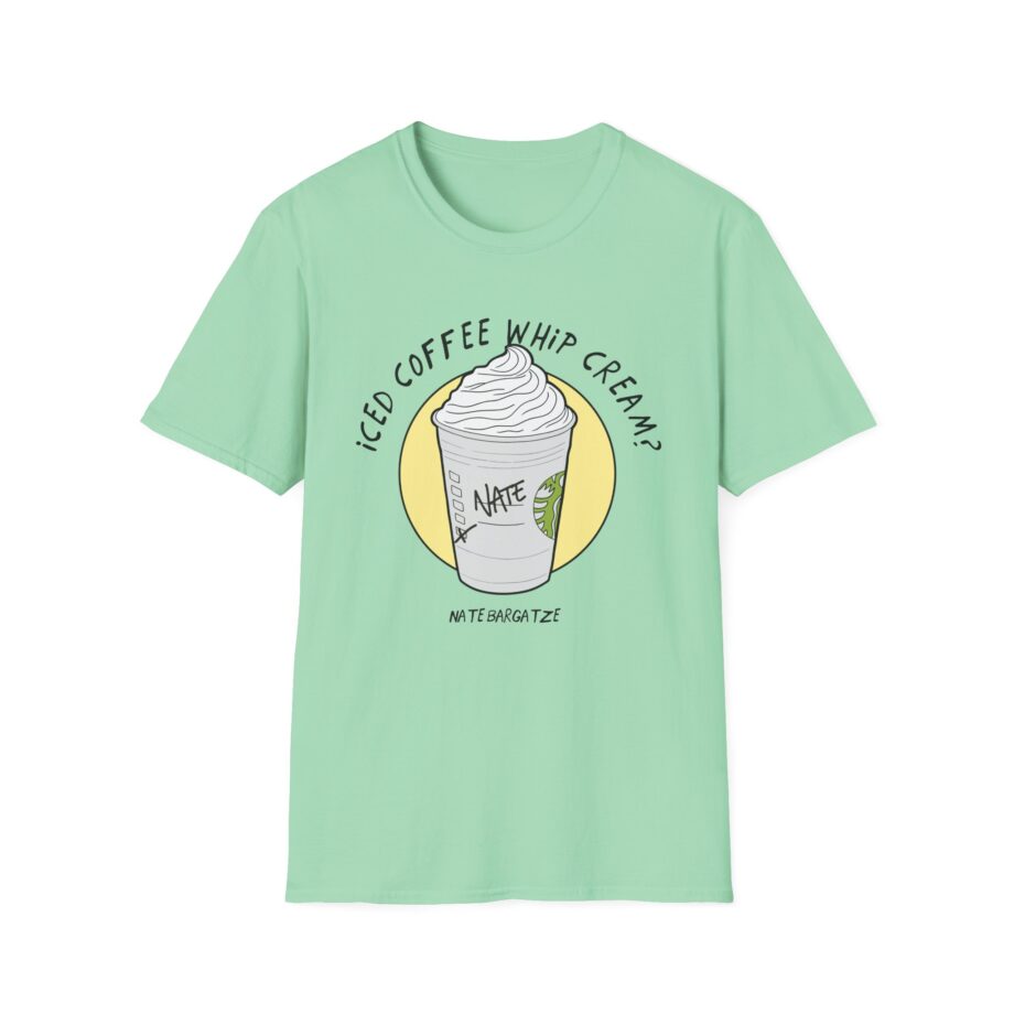 Nate Bargatze  Iced Coffee Whip Cream Unisex Softstyle T-Shirt