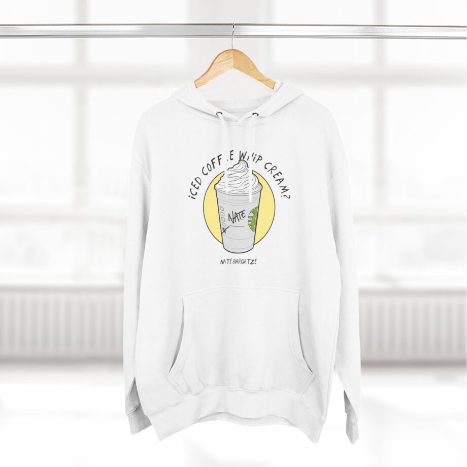 Nate Bargatze - Iced Coffee Whip Cream Three-panel Fleece Hoodie