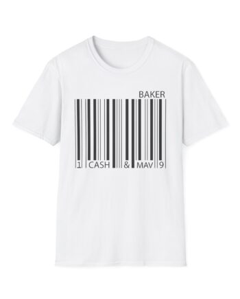 Maverick Barcode Baker Unisex Softstyle T-shirt