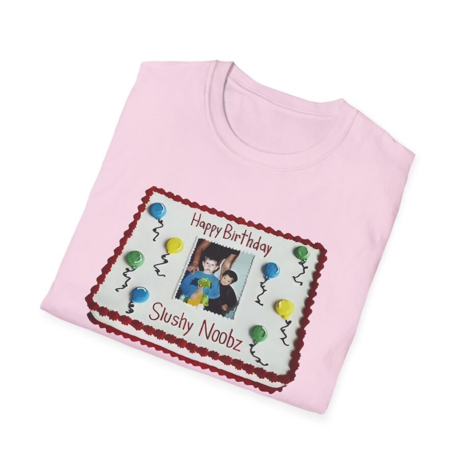 Slushy Noobz Birthday Cake Unisex Softstyle T-shirt