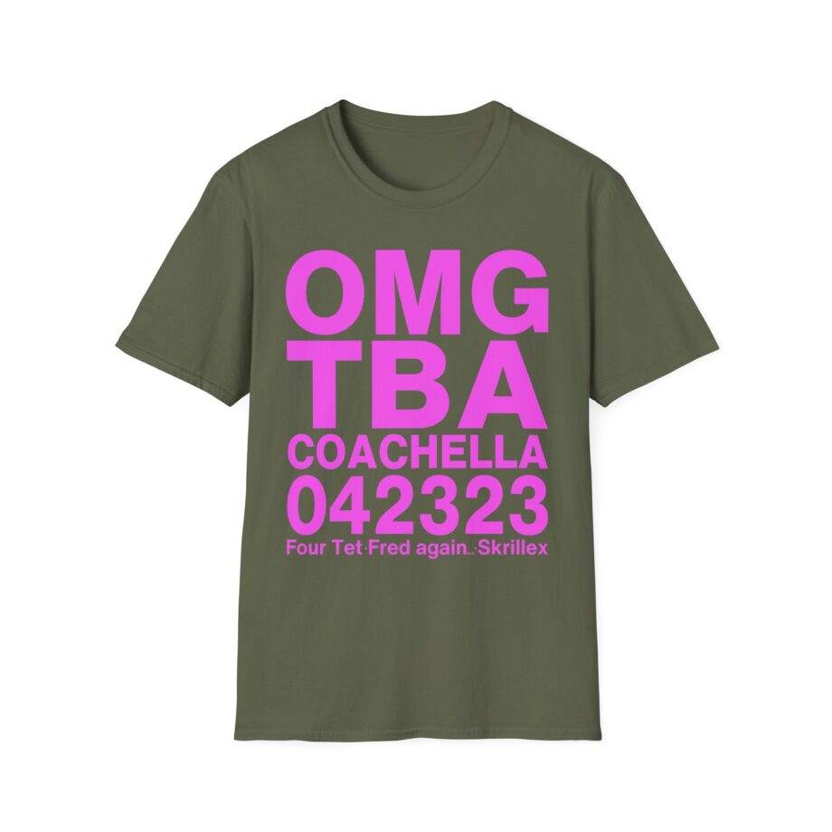Skrillex Omg Тва Coachella 042323 Four Tet. Fred Again Unisex Softstyle T-Shirt