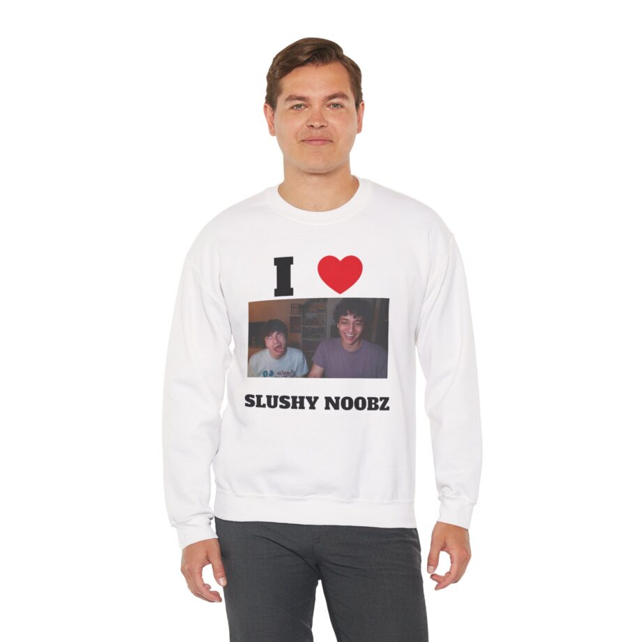 I Heart Slushy Noobz Unisex Heavy Blend Crewneck Sweatshirt