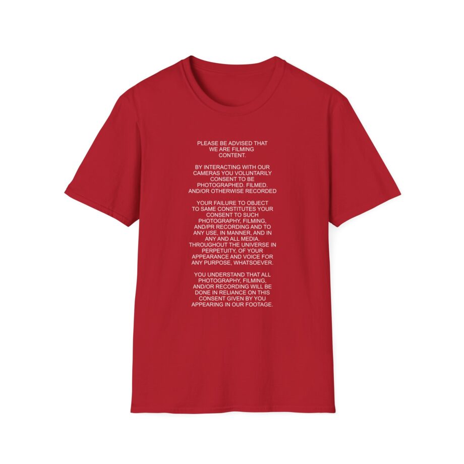 Nekrogoblikon We Are Filming Content Unisex Softstyle T-Shirt