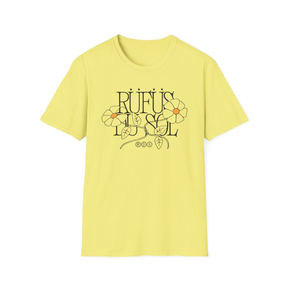Rufus Du Sol Flower Ecru Unisex Softstyle T-Shirt