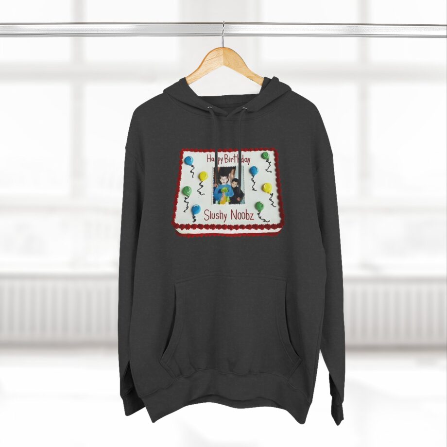Slushy Noobz Birthday Cake Three-panel Fleece Hoodie