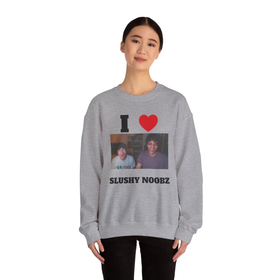 I Heart Slushy Noobz Unisex Heavy Blend Crewneck Sweatshirt