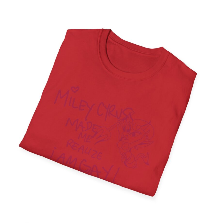Miley Cyrus Made Me Realize I'm Gay Unisex Softstyle T-Shirt
