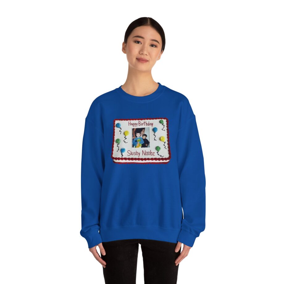 Slushy Noobz Birthday Cake Unisex Heavy Blend Crewneck Sweatshirt