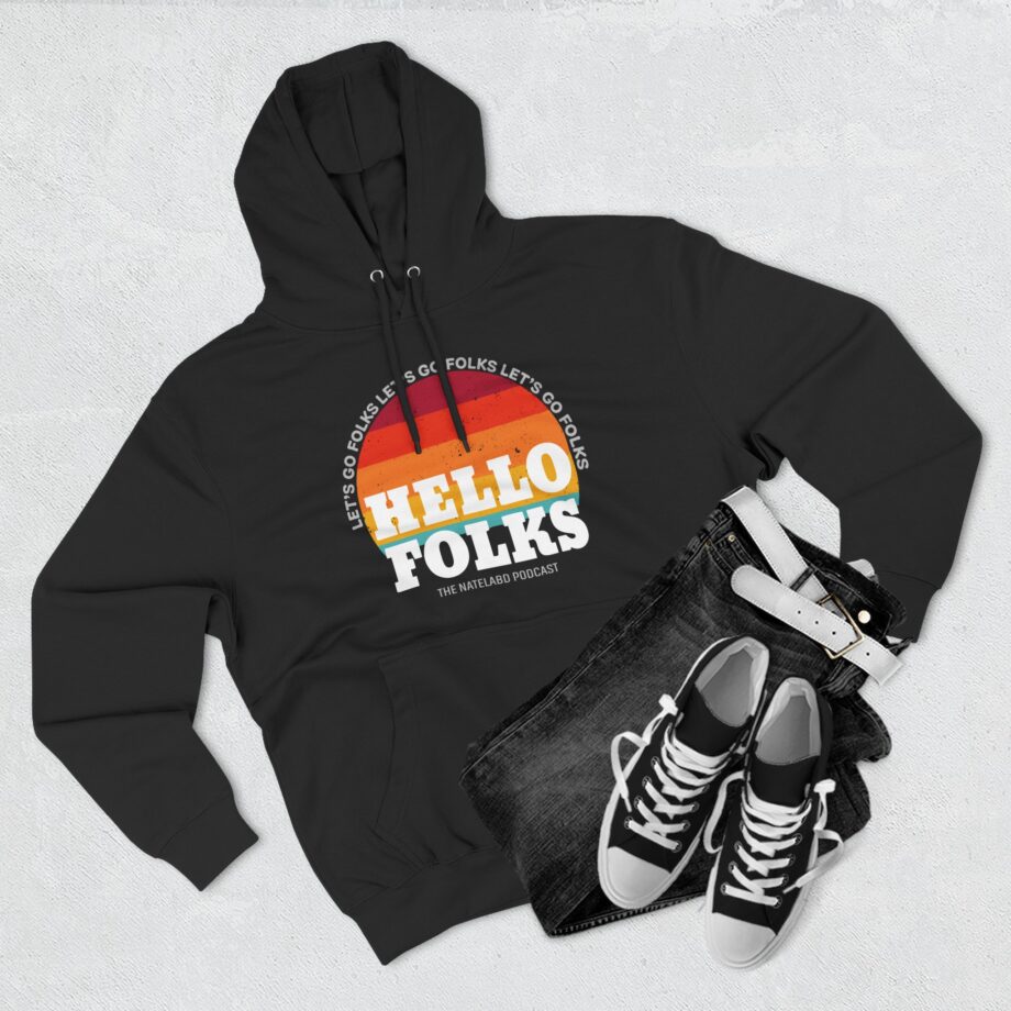 Nate Bargatze Hello Folks Three-panel Fleece Hoodie