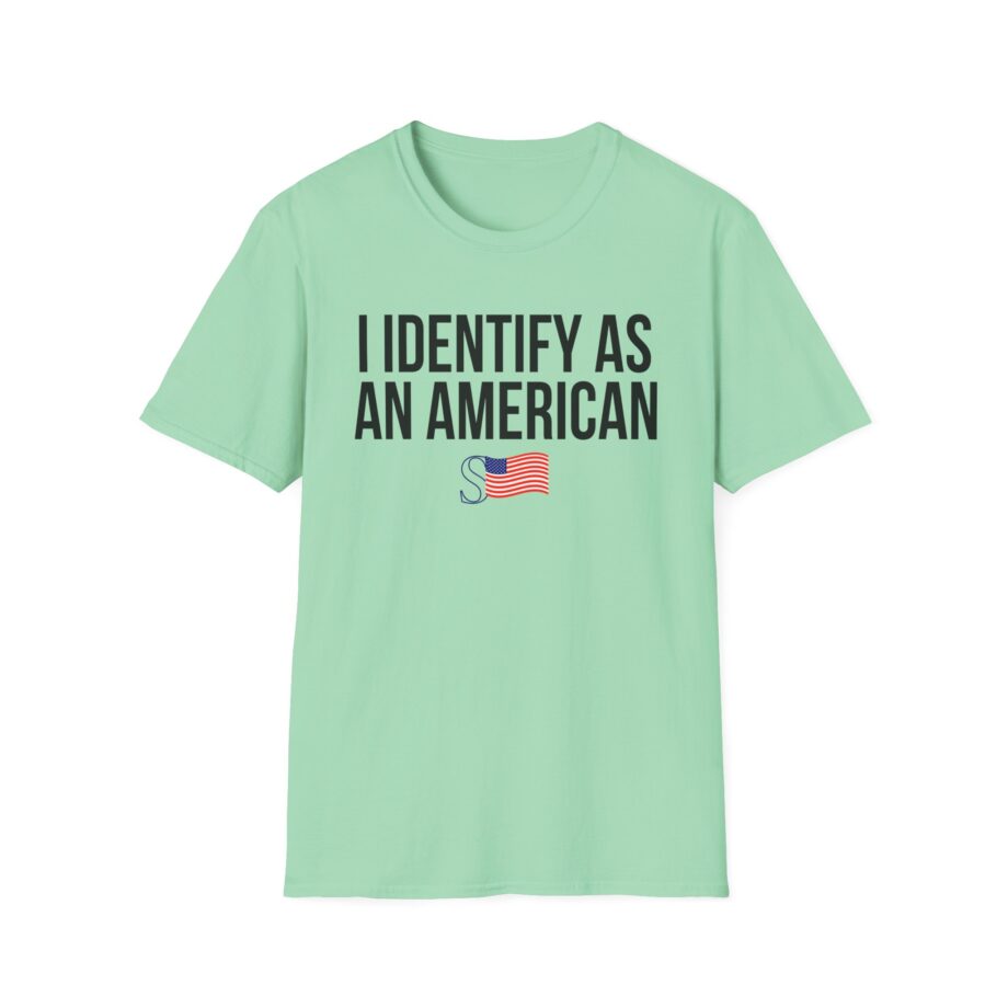 I Identify as an American Unisex Softstyle T-shirt