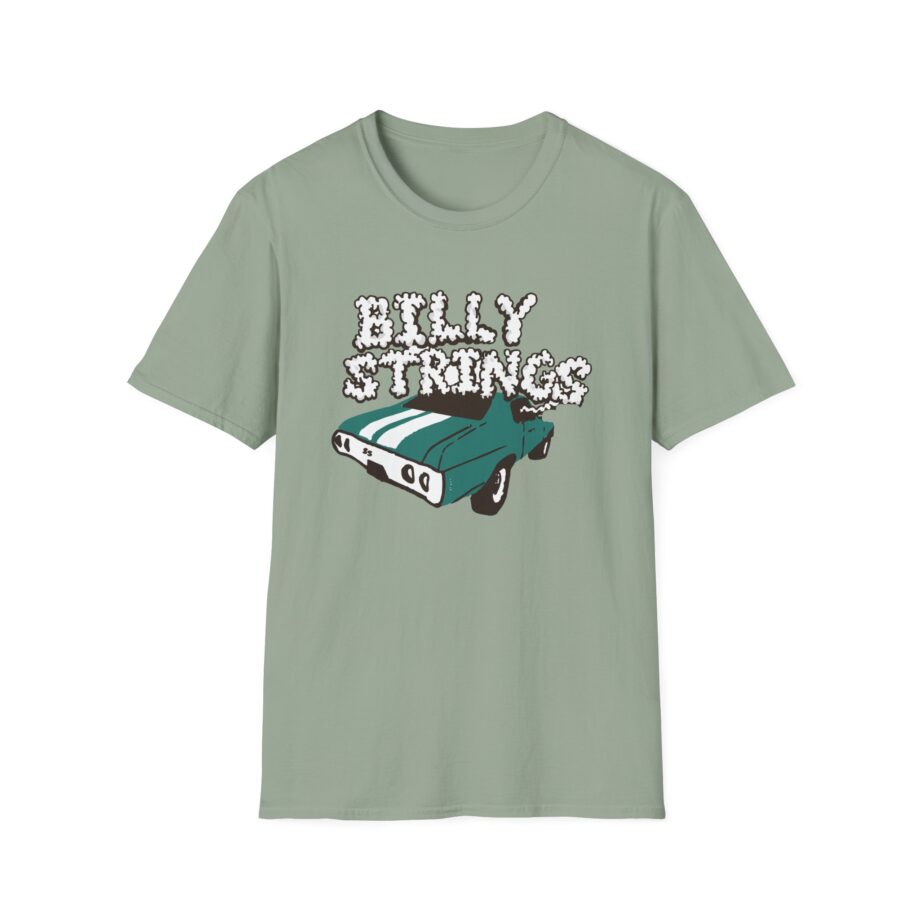 Billy Strings Imogene + Willie X Billy Strings Highway Prayers Green Car Unisex Softstyle T-shirt