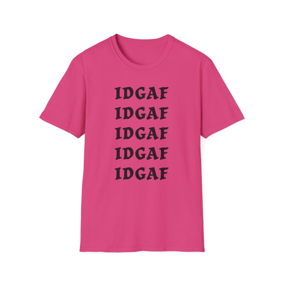 Sadie Crowell Idgaf Neon Middle Finger Unisex Softstyle T-shirt