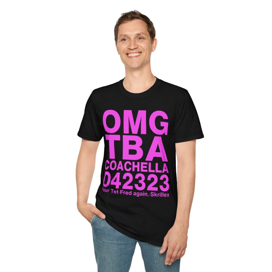 Skrillex Omg Тва Coachella 042323 Four Tet. Fred Again Unisex Softstyle T-Shirt