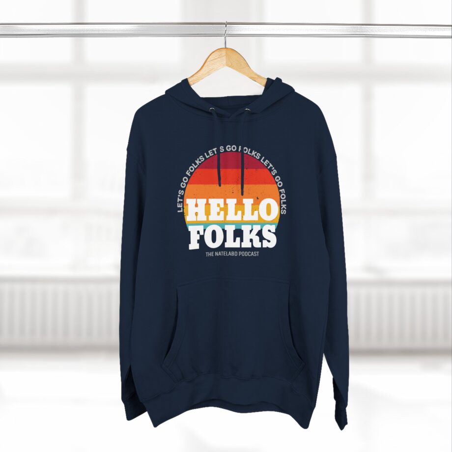 Nate Bargatze Hello Folks Three-panel Fleece Hoodie