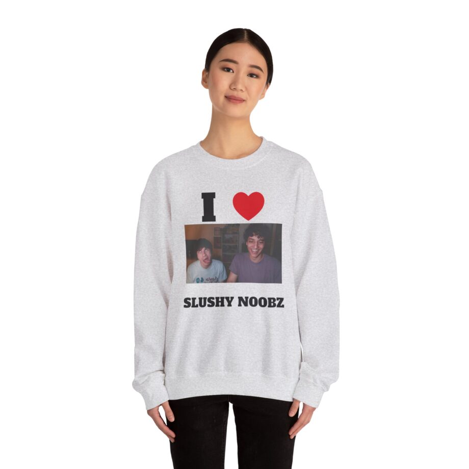 I Heart Slushy Noobz Unisex Heavy Blend Crewneck Sweatshirt