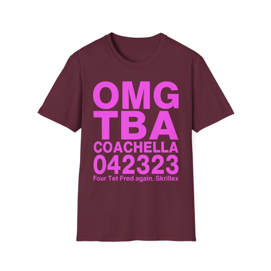 Skrillex Omg Тва Coachella 042323 Four Tet. Fred Again Unisex Softstyle T-Shirt