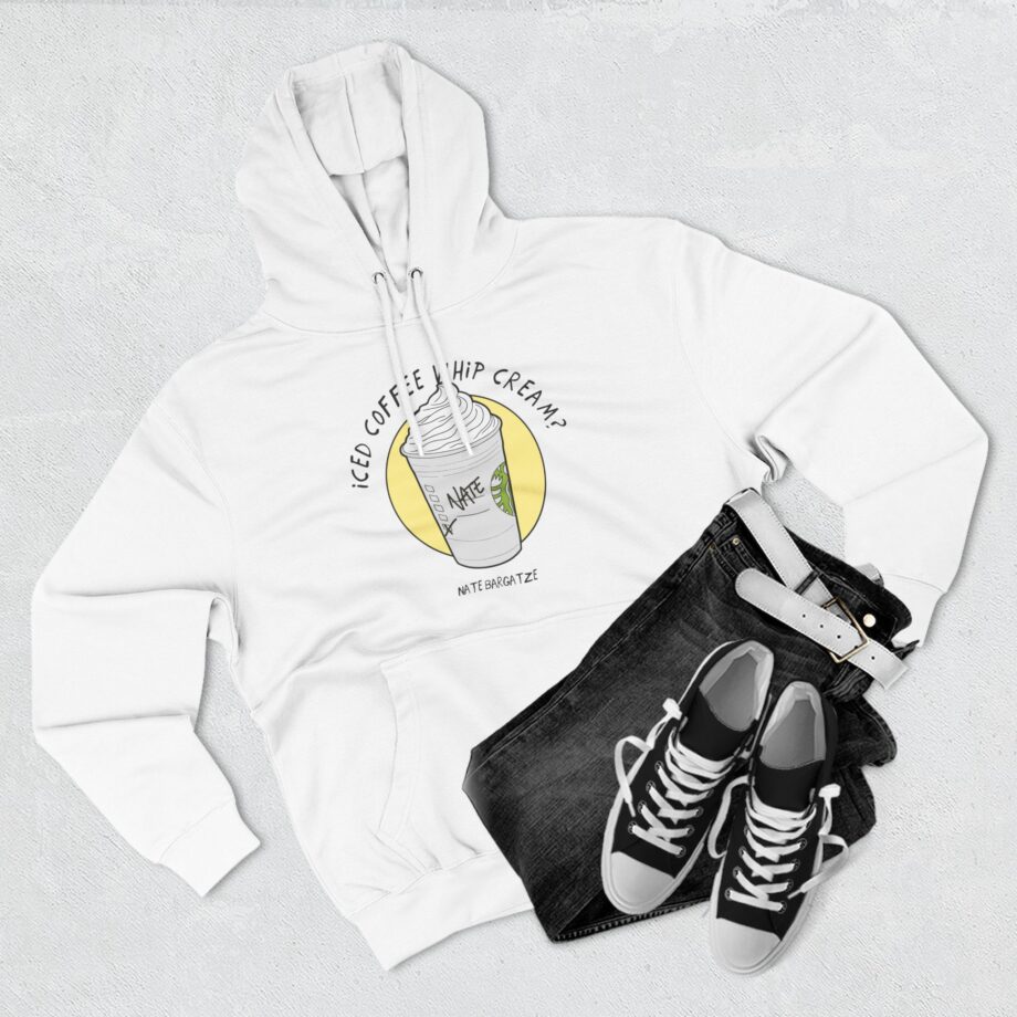 Nate Bargatze - Iced Coffee Whip Cream Three-panel Fleece Hoodie
