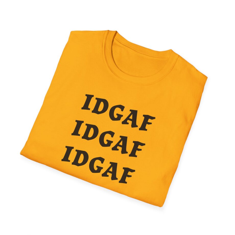 Sadie Crowell Idgaf Neon Middle Finger Unisex Softstyle T-shirt