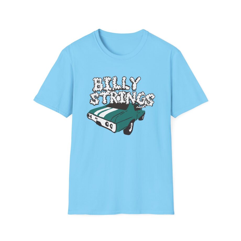 Billy Strings Imogene + Willie X Billy Strings Highway Prayers Green Car Unisex Softstyle T-shirt