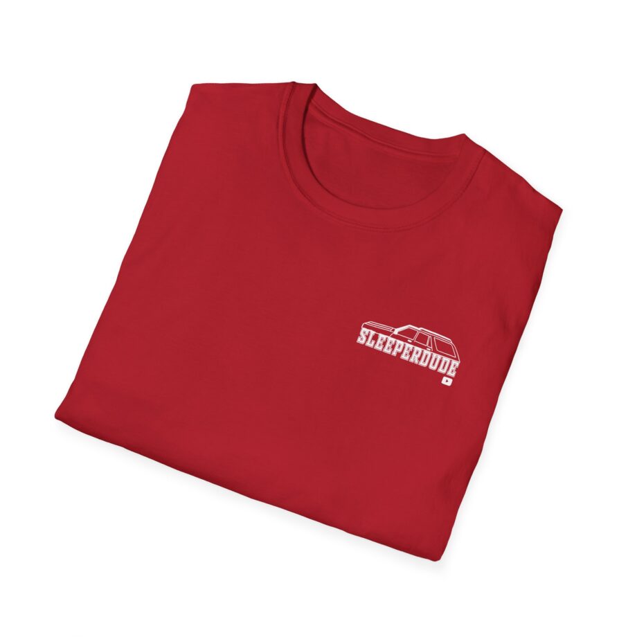 Sleeperdude It'sjust a Little Whiskey Dent on Back Unisex Softstyle T-Shirt