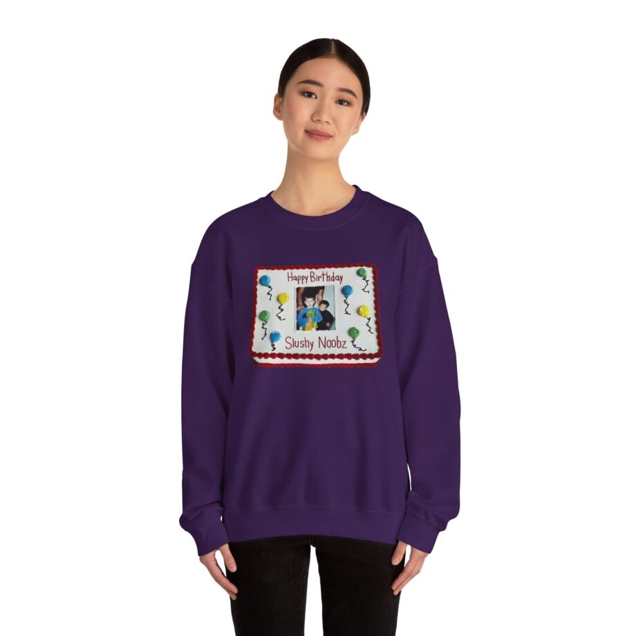 Slushy Noobz Birthday Cake Unisex Heavy Blend Crewneck Sweatshirt