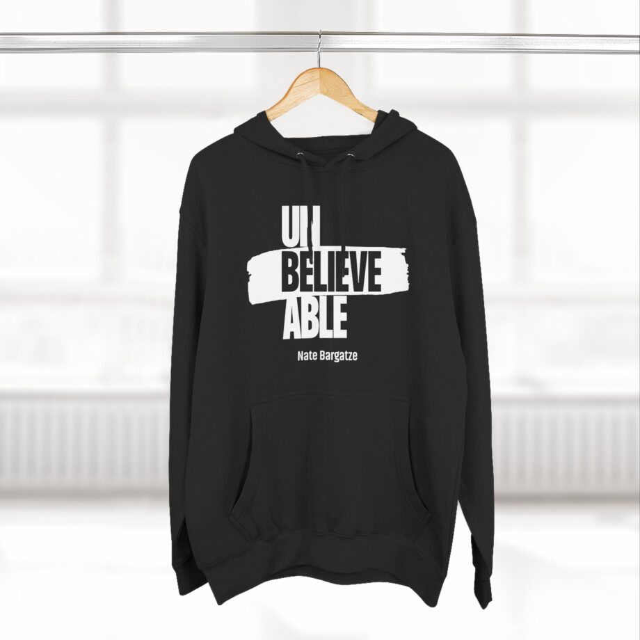 Nate Bargatze - Unbelievable Three-Panel Fleece Hoodie