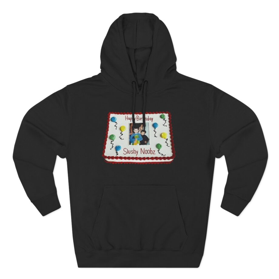 Slushy Noobz Birthday Cake Three-panel Fleece Hoodie
