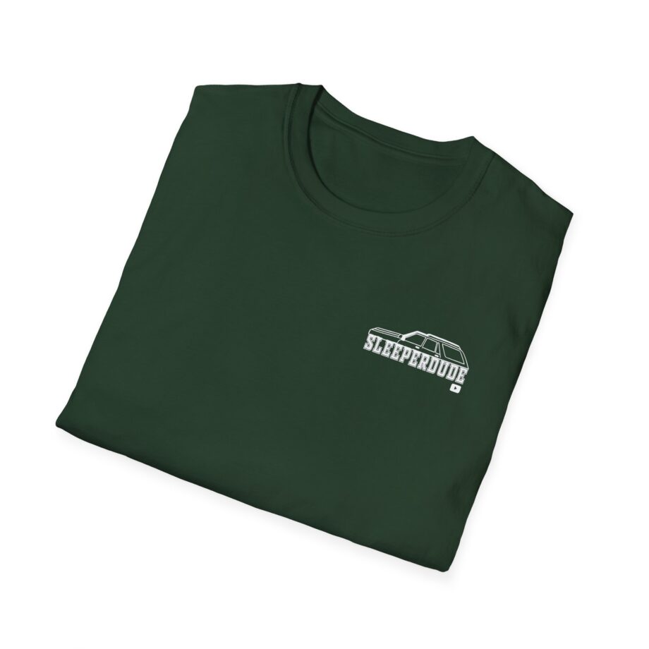 Sleeperdude It'sjust a Little Whiskey Dent on Back Unisex Softstyle T-Shirt