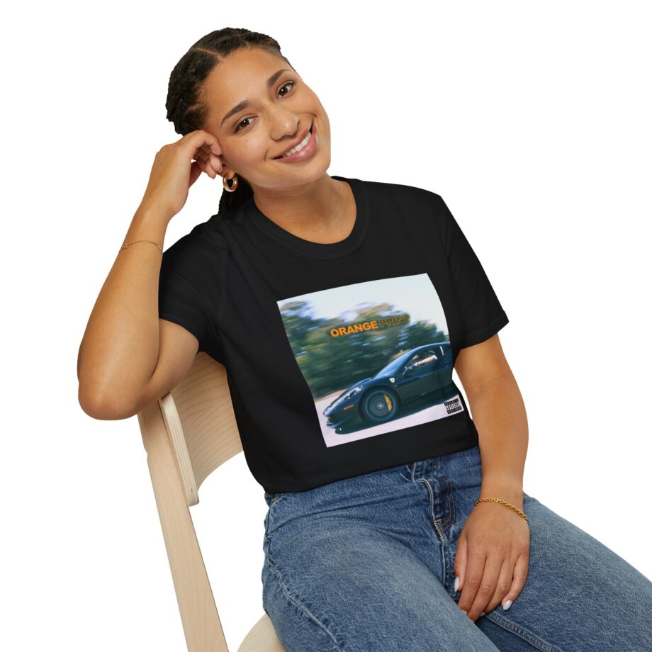 Larry June Orange Print Unisex Softstyle T-shirt