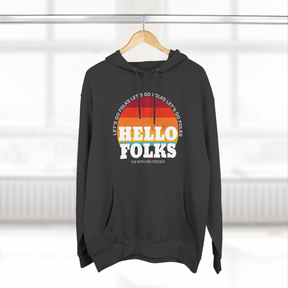Nate Bargatze Hello Folks Three-panel Fleece Hoodie