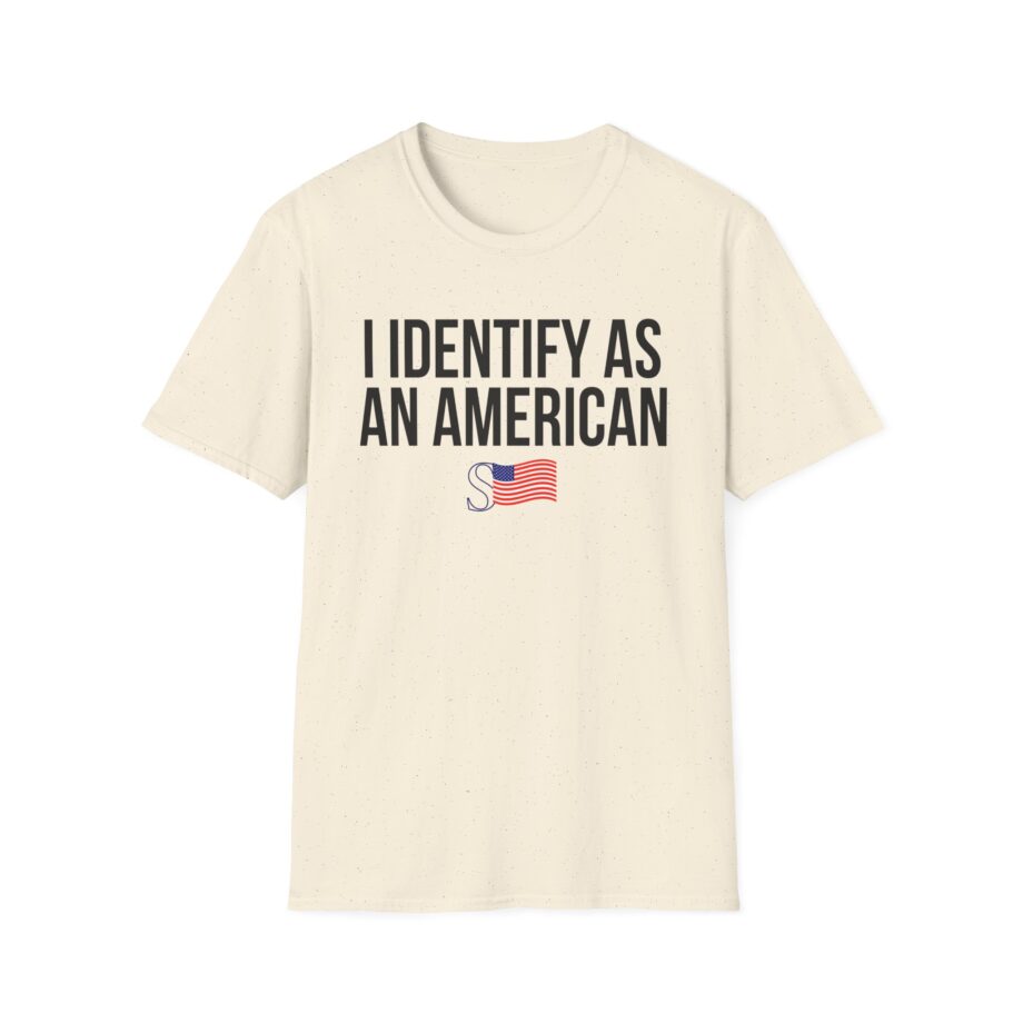 I Identify as an American Unisex Softstyle T-shirt