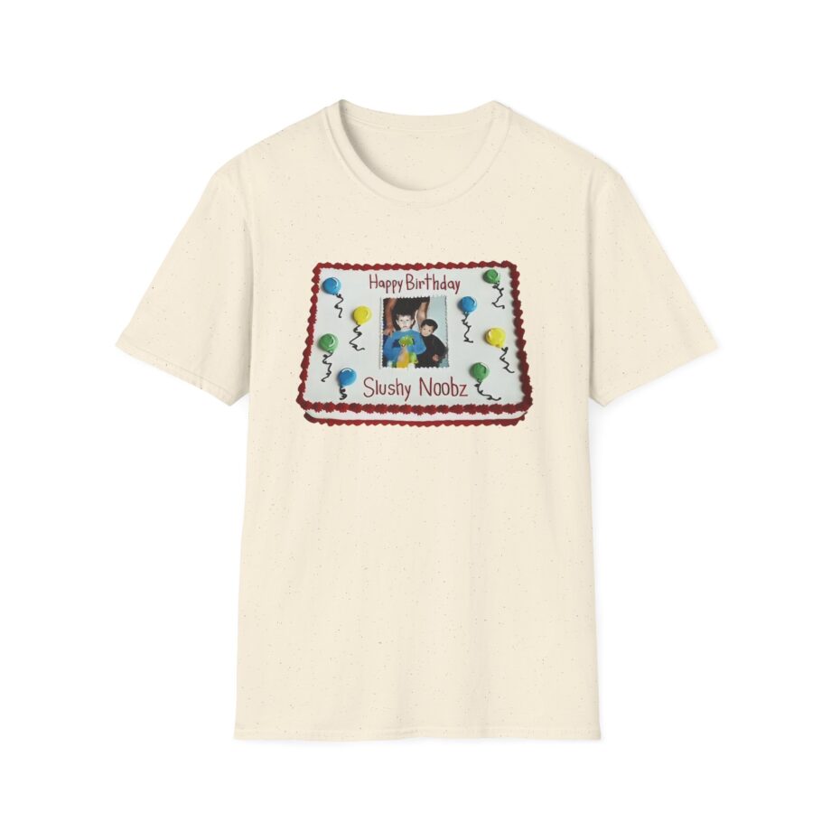 Slushy Noobz Birthday Cake Unisex Softstyle T-shirt