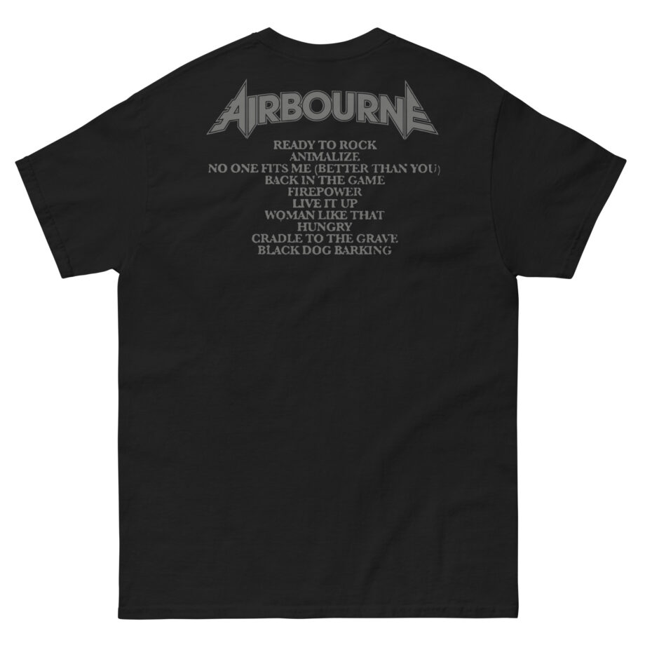Airbourne Black Dog Barking Tracks Unisex classic tee