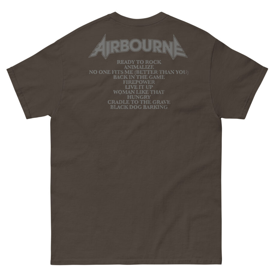 Airbourne Black Dog Barking Tracks Unisex classic tee